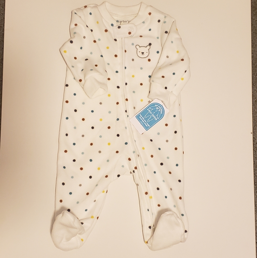 NWT Carter's fleece onsie 3mths